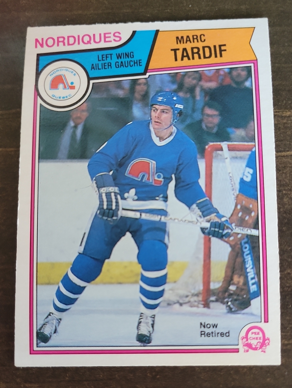 1983/84 OPC Quebec Nordiques Marc Tardif Hockey Card - Blue Jersey